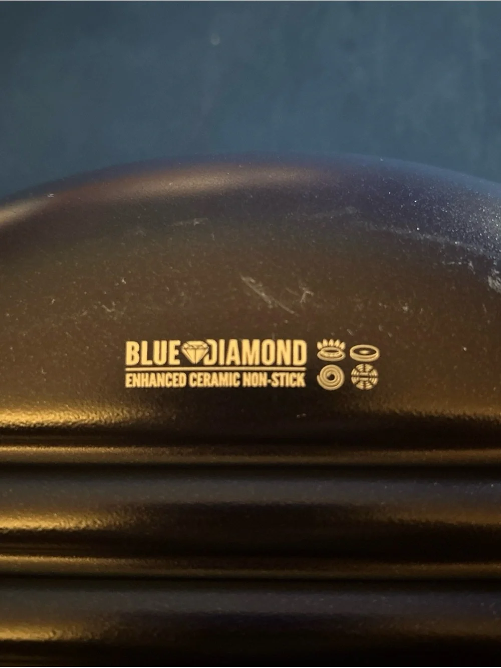 Blue Diamond Grill Genie 11” Ceramic Nonstick Round Grill w/Lid New Unused